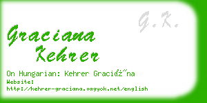graciana kehrer business card